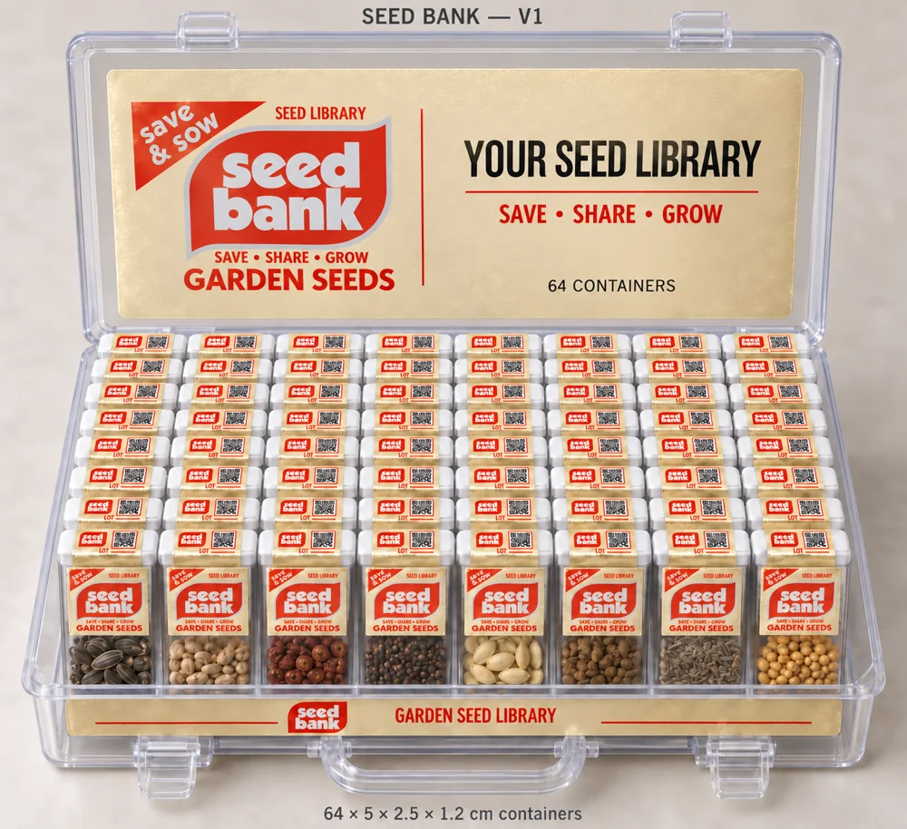 V1 · 64-container seed library